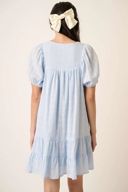 Mittoshop Tassel Tie Plaid Gauze Short Sleeve Mini Dress 82c639d096bb4ea5b0869bbb3f34c306-Max-Origin