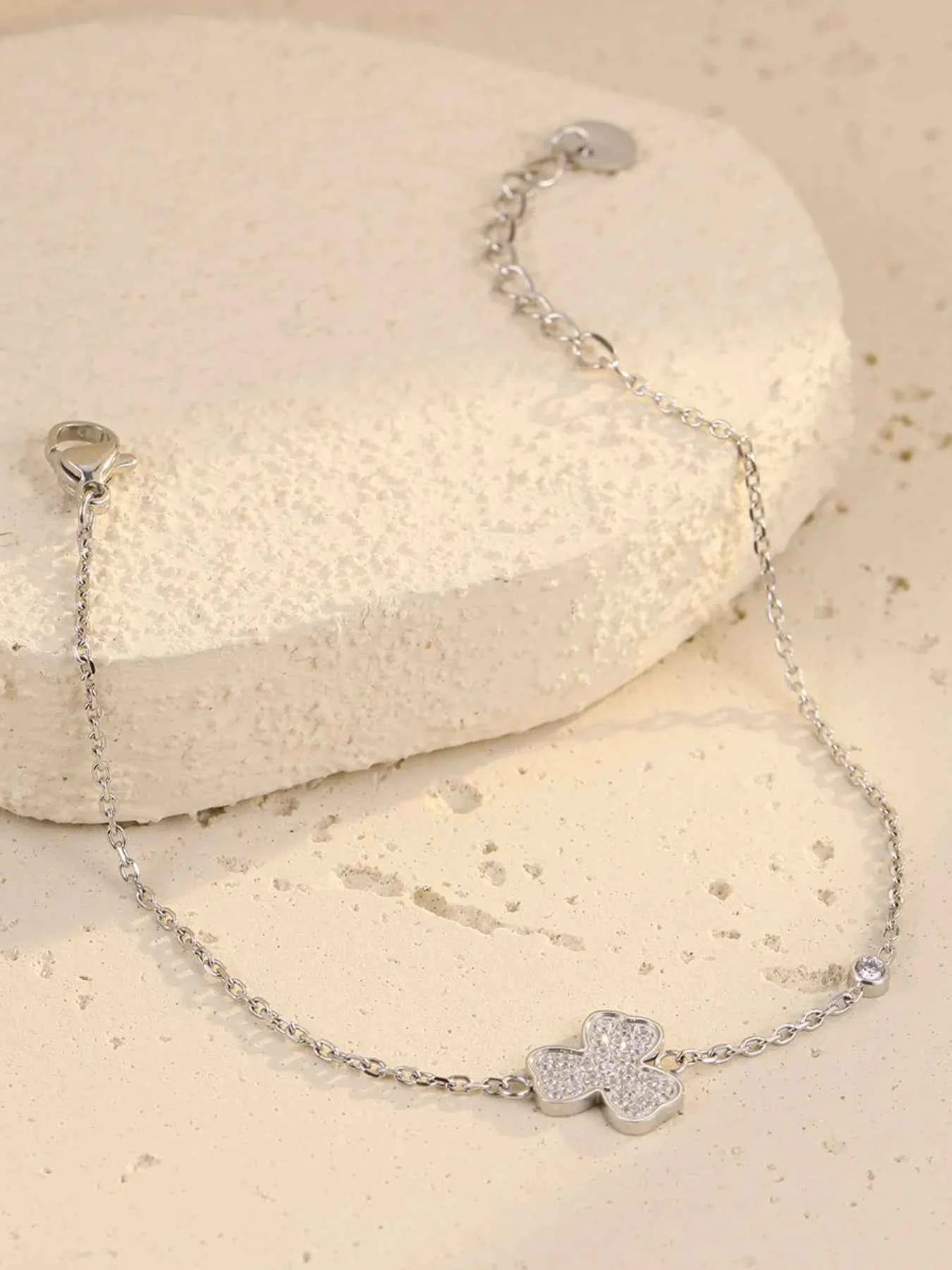 Stainless Steel Zircon Bracelet Silver One Size 830c039c-7098-4e66-96df-9c7bb69a7841-Max-Origin