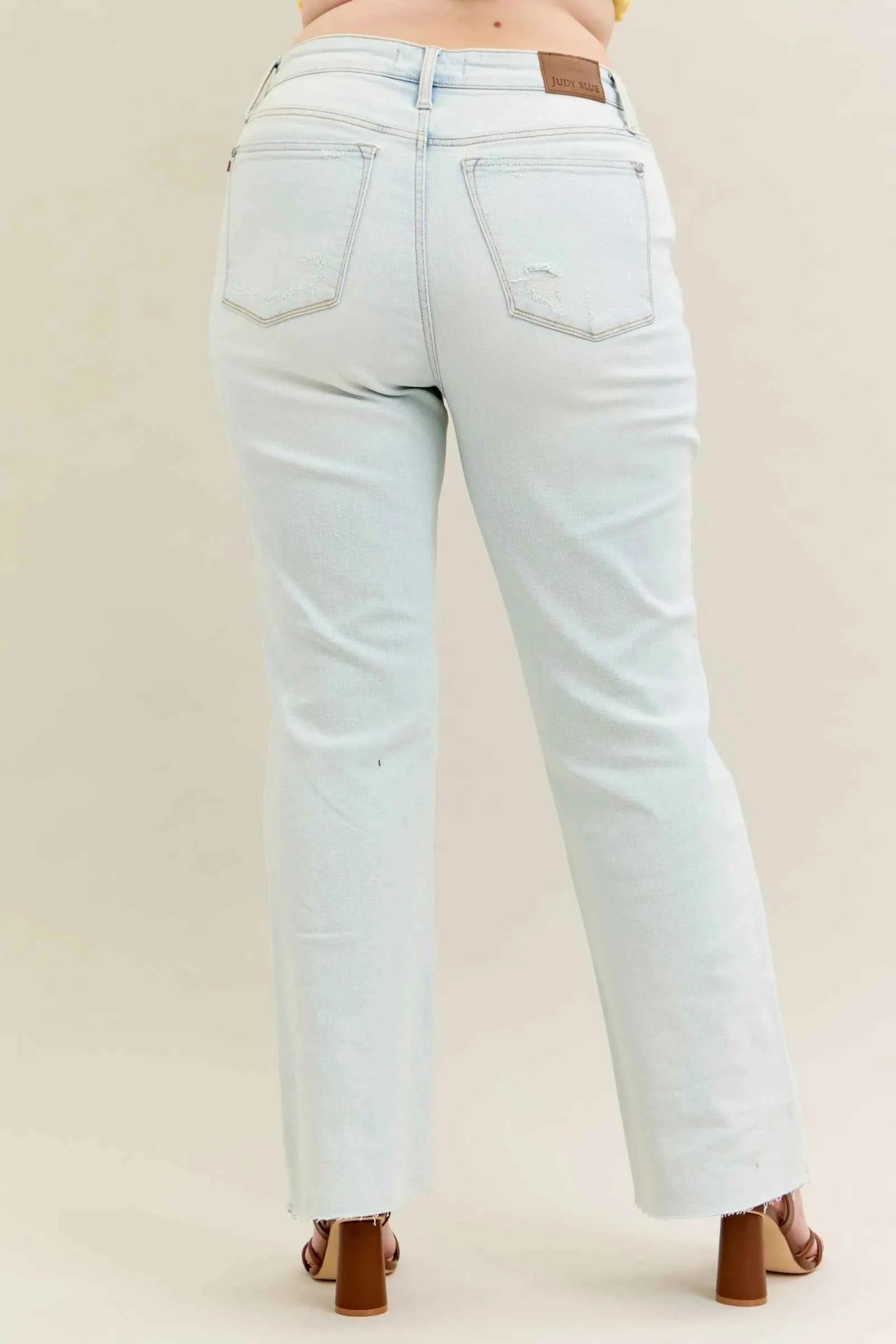 Judy Blue Full Size Destroy & Fray Hem Bootcut Jeans Plus Size 831277d5-e5c6-48a8-ad45-104d6a2ab1ad-Max-Origin