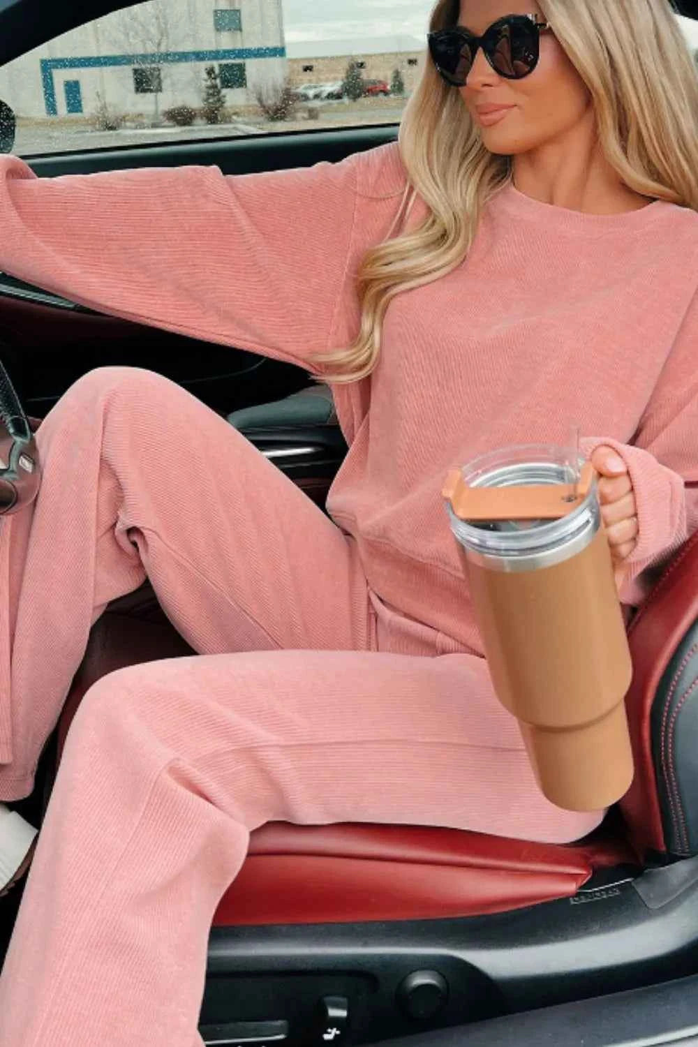 Round Neck Long Sleeve Top and Pants Set 83171aab-2f9f-4cd3-a7bd-8023a19532d1-Max