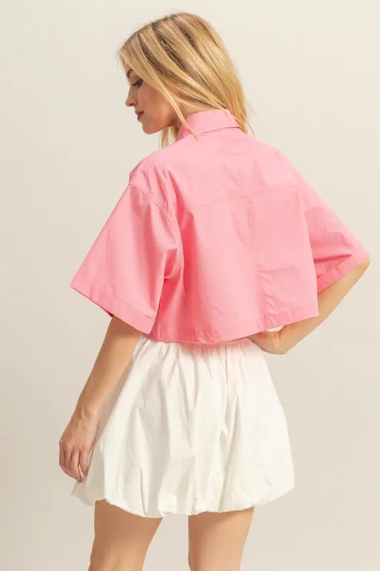 Front Pockets Poplin Collared Neck Crop Shirt 831d56c5-b5ff-4bb9-8b14-21b0627d5fd0-Max