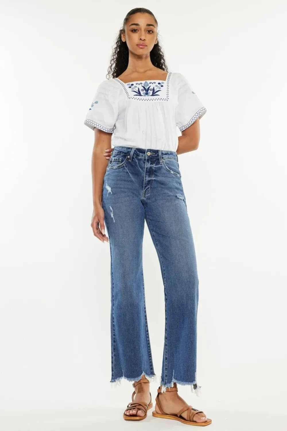 Kancan Full Size High Rise Slim Wide Leg Jeans Medium 8320011a-5718-41e5-a062-1c490f94c406-Max