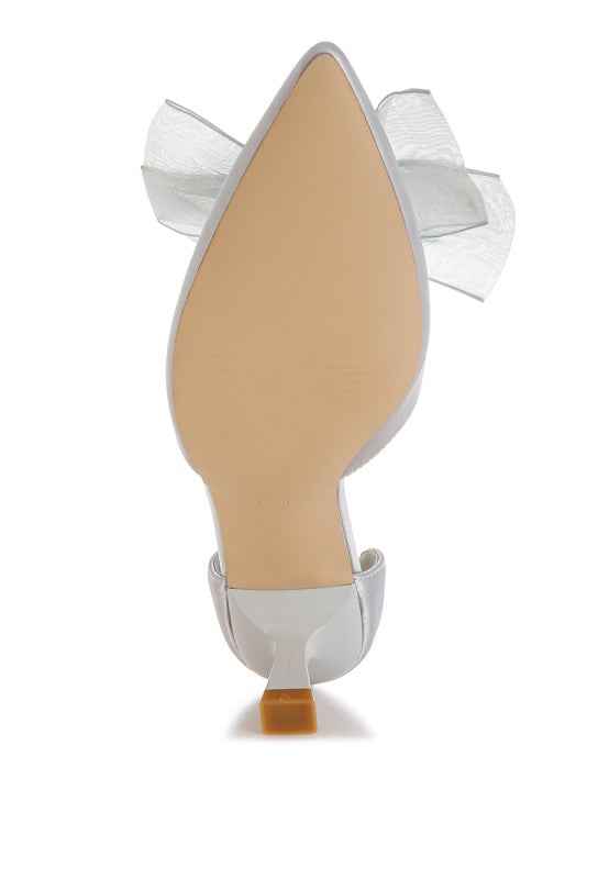 Cadell Bow Detail Satin Sandals 832d5b03-610d-4f28-a6cb-5cbf0cfe99d8