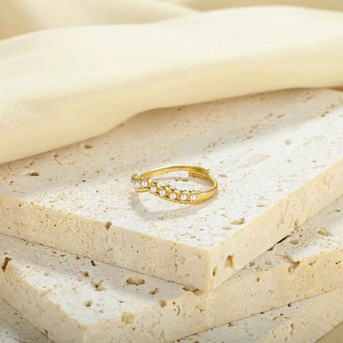 Pearl Embellished Adjustable Ring 836f0082-1096-4b56-bac6-d20ec9010df4-Max-Origin