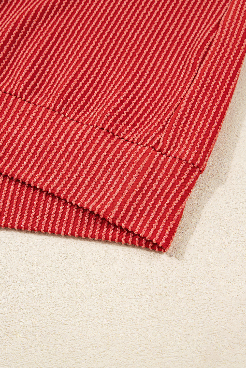 Evergreen Twisted Rib Merry Letter Graphic Loose Long Sleeve Top