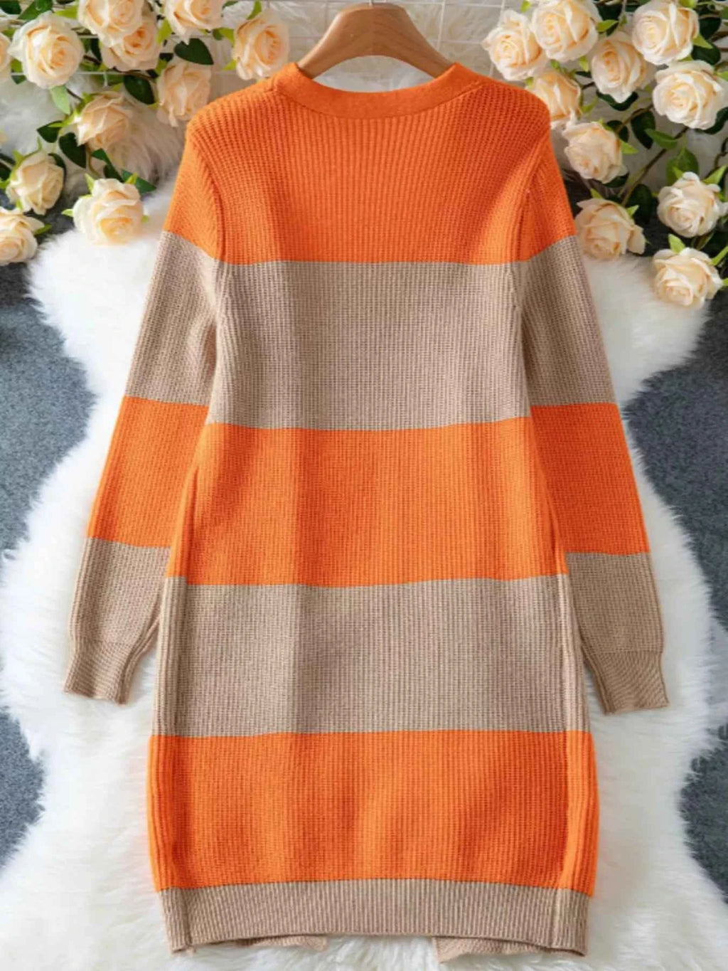 Color Block Open Front Knit Cardigan 8397eed7a3cc4b4d900891e013e3f60b-Max-Origin