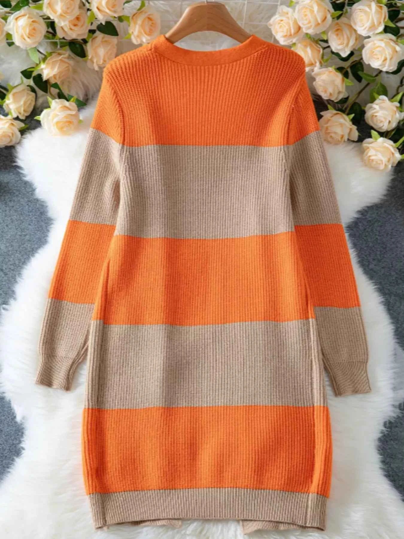 Color Block Open Front Knit Cardigan 8397eed7a3cc4b4d900891e013e3f60b-Max-Origin