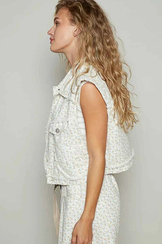 Assymetrical Front Closure Raw Hem Floral Denim Vest 83a25a03-6676-4f44-b68a-121331eba737-Max-Origin