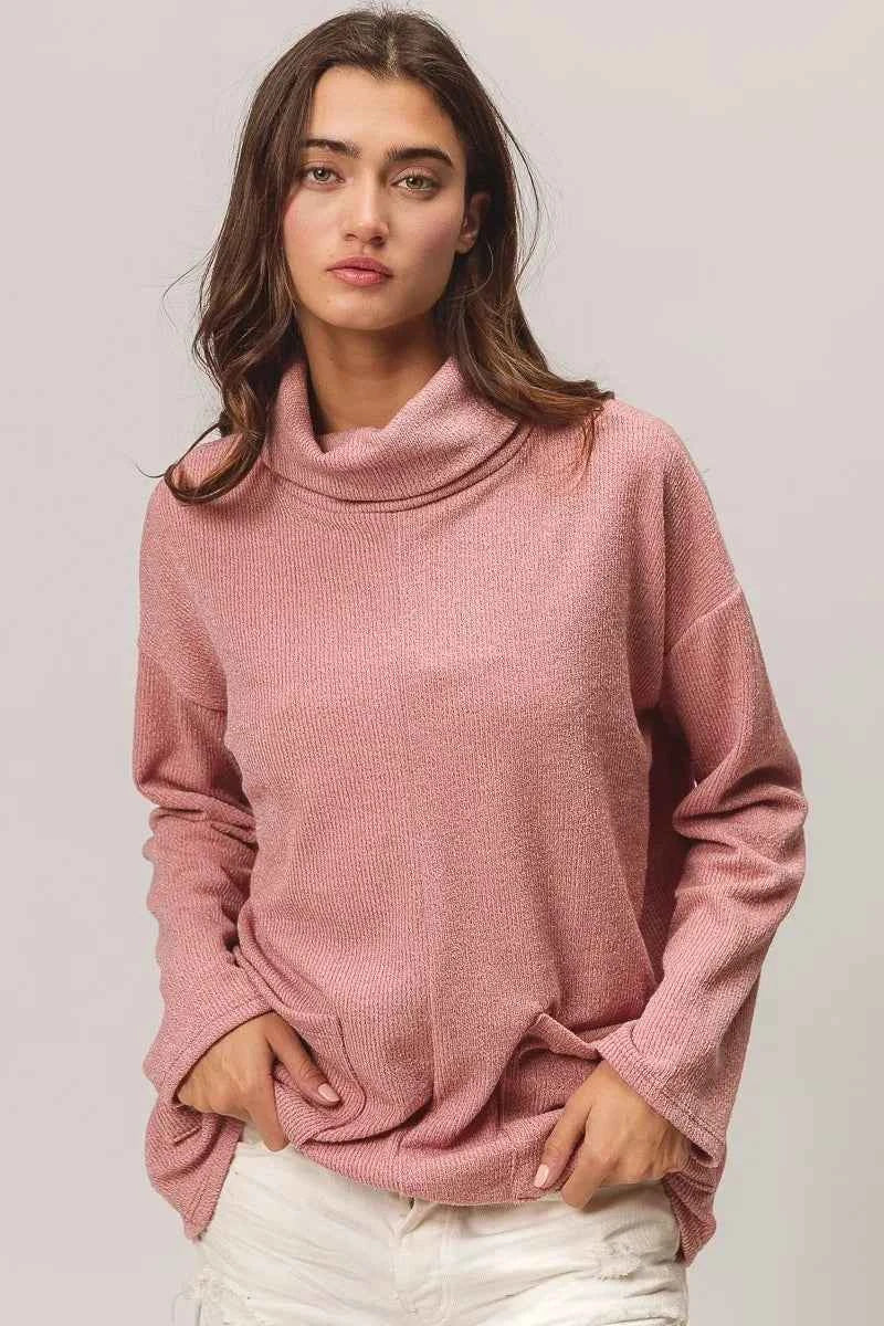 BiBi Piper Rib Double Pocket Turtle Neck Sweater 83a7f6489ee742c58f8b85b1cb007f9a-Max-Origin