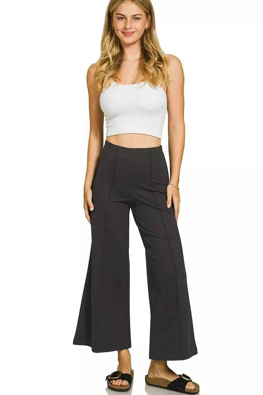 Heavy Ponte Elastic Waistband Pintuck Pants 83b4d0f3331c4c2d9ddde1371884e244-Max-Origin