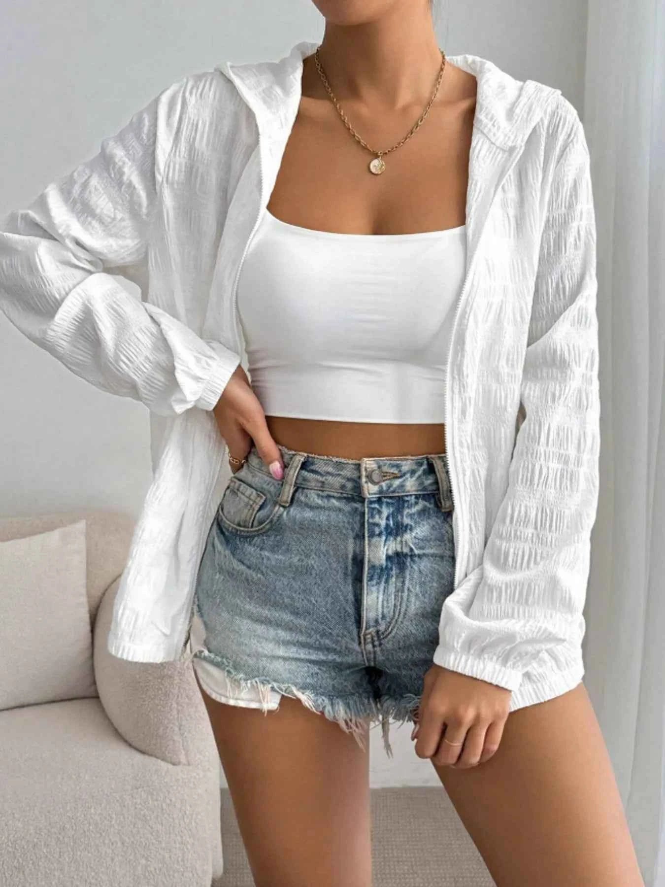 Zip Up Long Sleeve Hooded Outerwear 83b5ec997d984d6a99012b58788ecc3e-Max-Origin