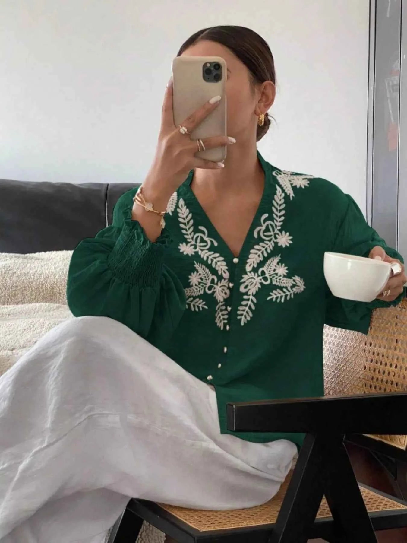Embroidered Long Sleeve Blouse 83b847cb12b74e20828614a8547d96ca-Max-Origin