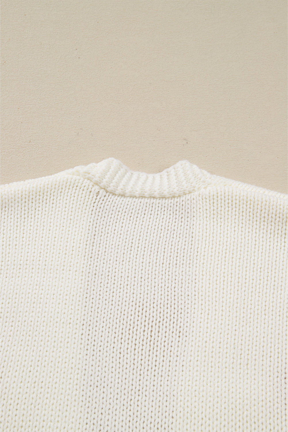 White Pumpkin Print Open Front Drop Shoulder Knit Cardigan 83c3947156f3e630