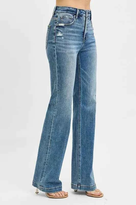 Full Size Distressed Detail Bootcut Jeans Plus Size 83ffe210-a7cf-4f45-bb1f-1d1e4539a776-Max-Origin