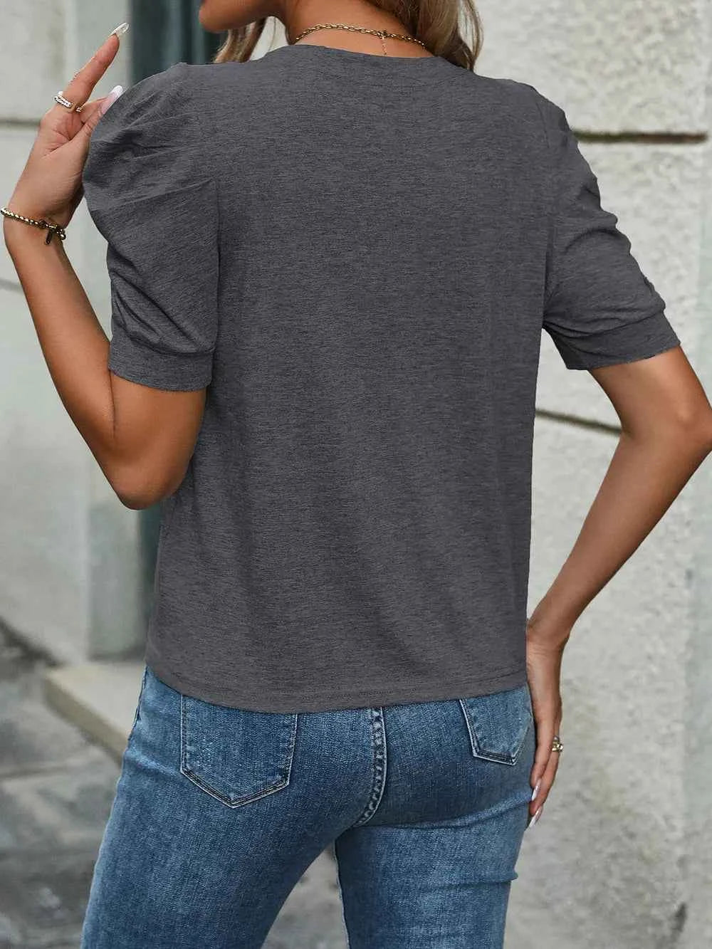 Perfee Round Neck Puff Sleeve T-Shirt 840a278b-9622-4f2d-9e7c-84774c32ff28-Max