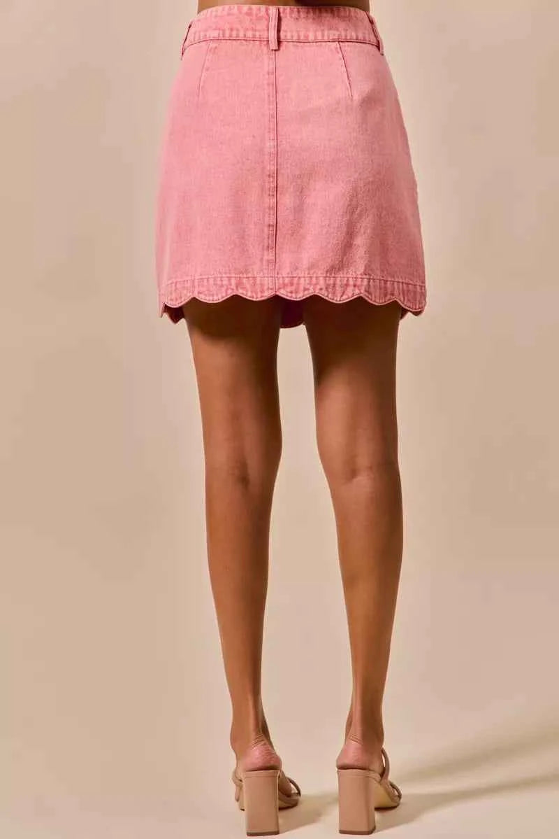 SO ME Vintage Wash Scallop Edge Denim Mini Skirt 84152029236b4cddb21c226a86fd1a29-Max-Origin