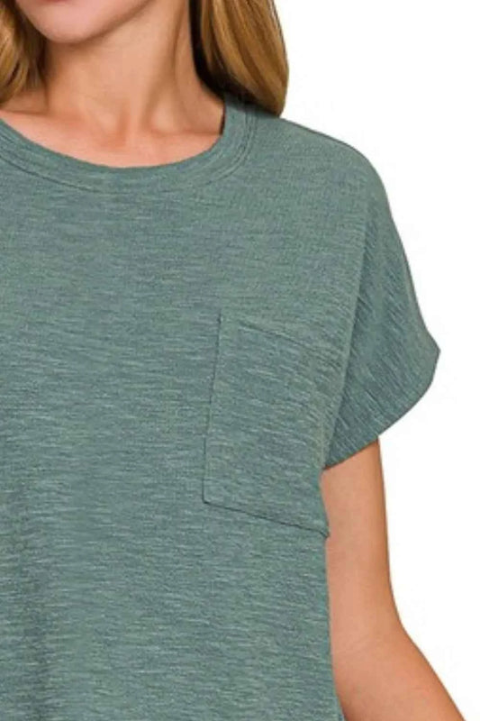 Round Neck Short Sleeve T-Shirt 84181370-36af-4f4b-a0cf-a2979a775f86-Max-Origin