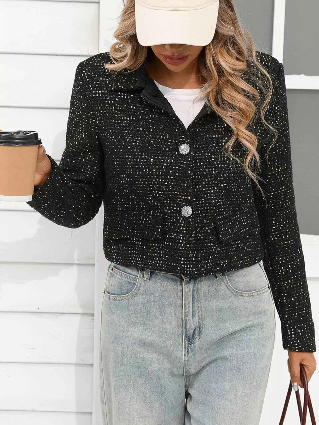 Tweed Button Up Cropped Jacket 8453c0a6d6fb4f1281cb9dcf6b716f3b-Max-Origin