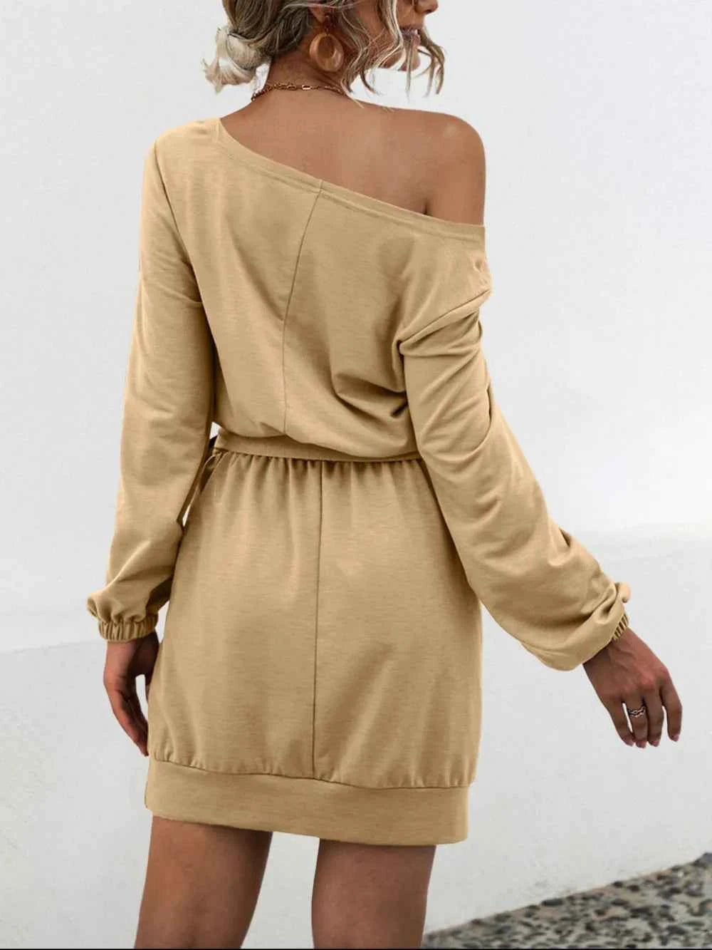 One Shoulder Tie Waist Dress 848ad11c-5c3d-4a59-b85b-01065008f03c-Max