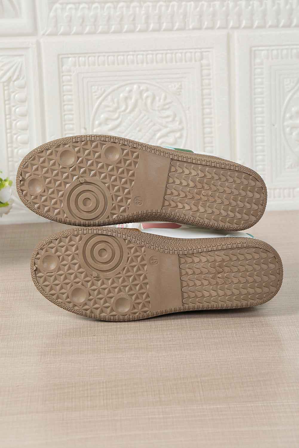 Rose Red Color Block Lace Up Sneakers 848b8006c731b50a