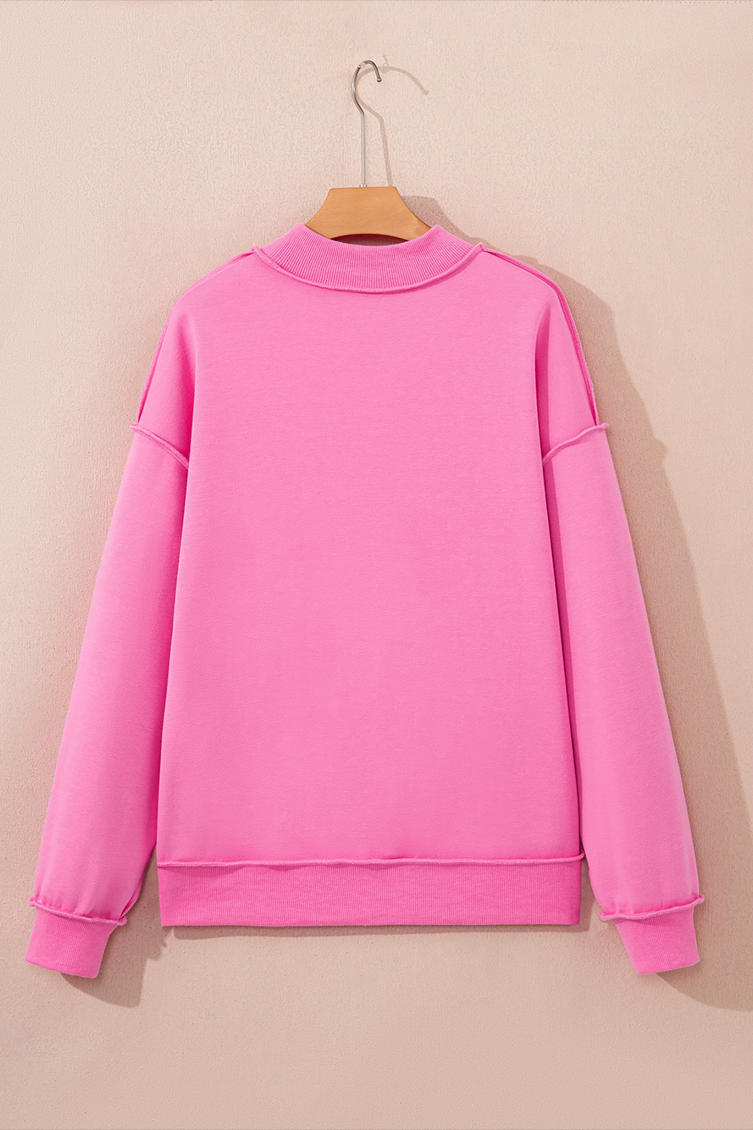 Tillandsia Purple Oversize Drop Shoulder Reversible Mock Neck Sweatshirt 84938cbf28d04867