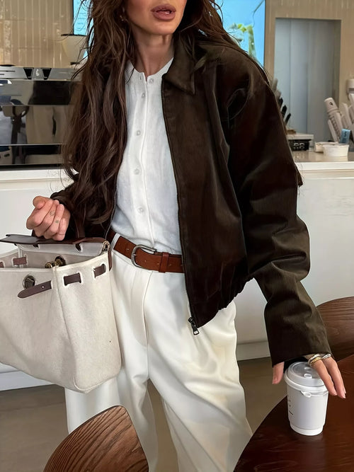 Vintage Corduroy Zip Up Relaxed Fit Jacket Brown 849ffabc2d1f40a88661ed4b8fce64a8-Max-Origin