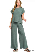 Zenana Cotton Slub Short Sleeve Tee and Pants Set ASH JADE 84ae13e08740497c8f3a872184a9571b-Max-Origin