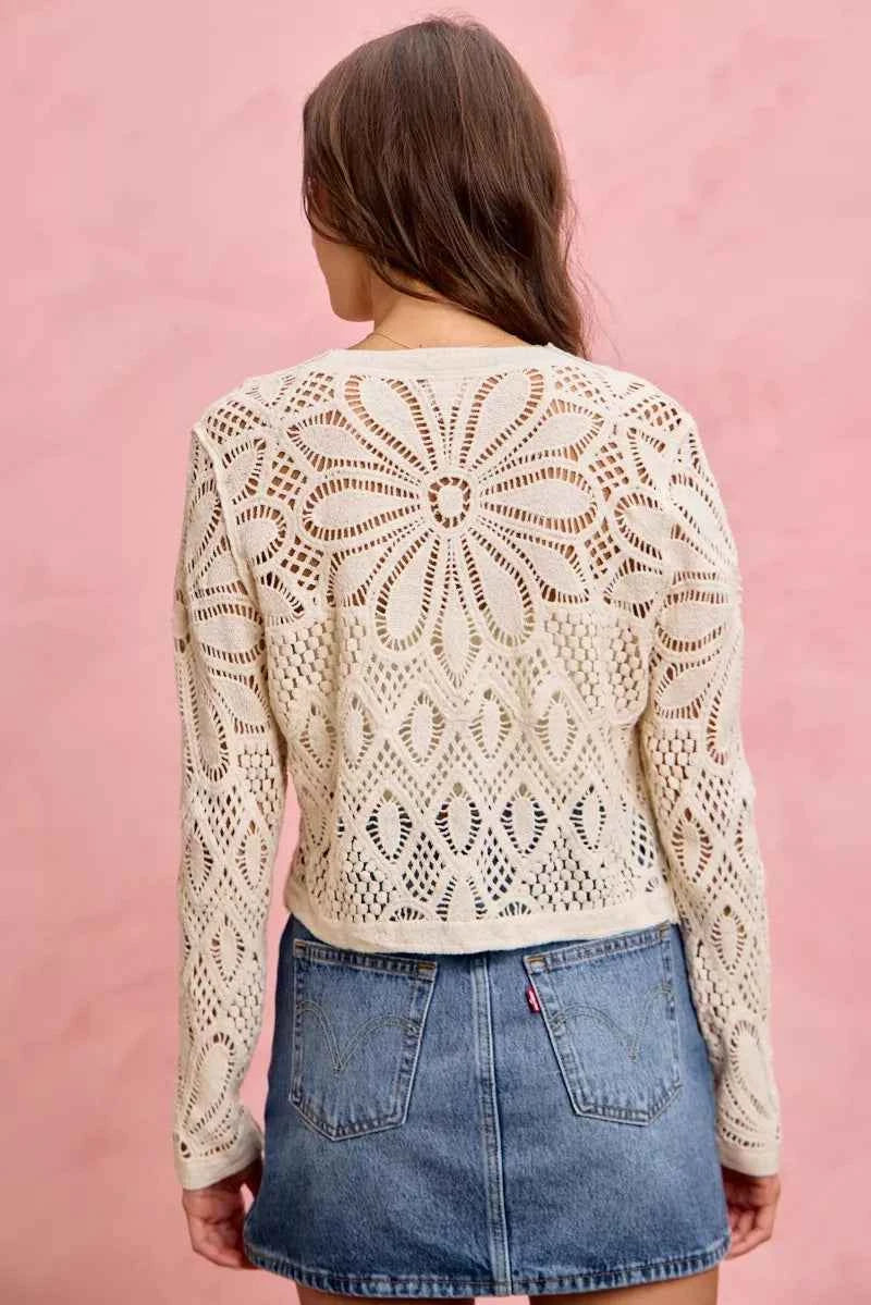 SO ME Crochet Knit Long Sleeves Cardigan Sweater 84b53c2ea3a3487689d57d1c7327cdba-Max-Origin