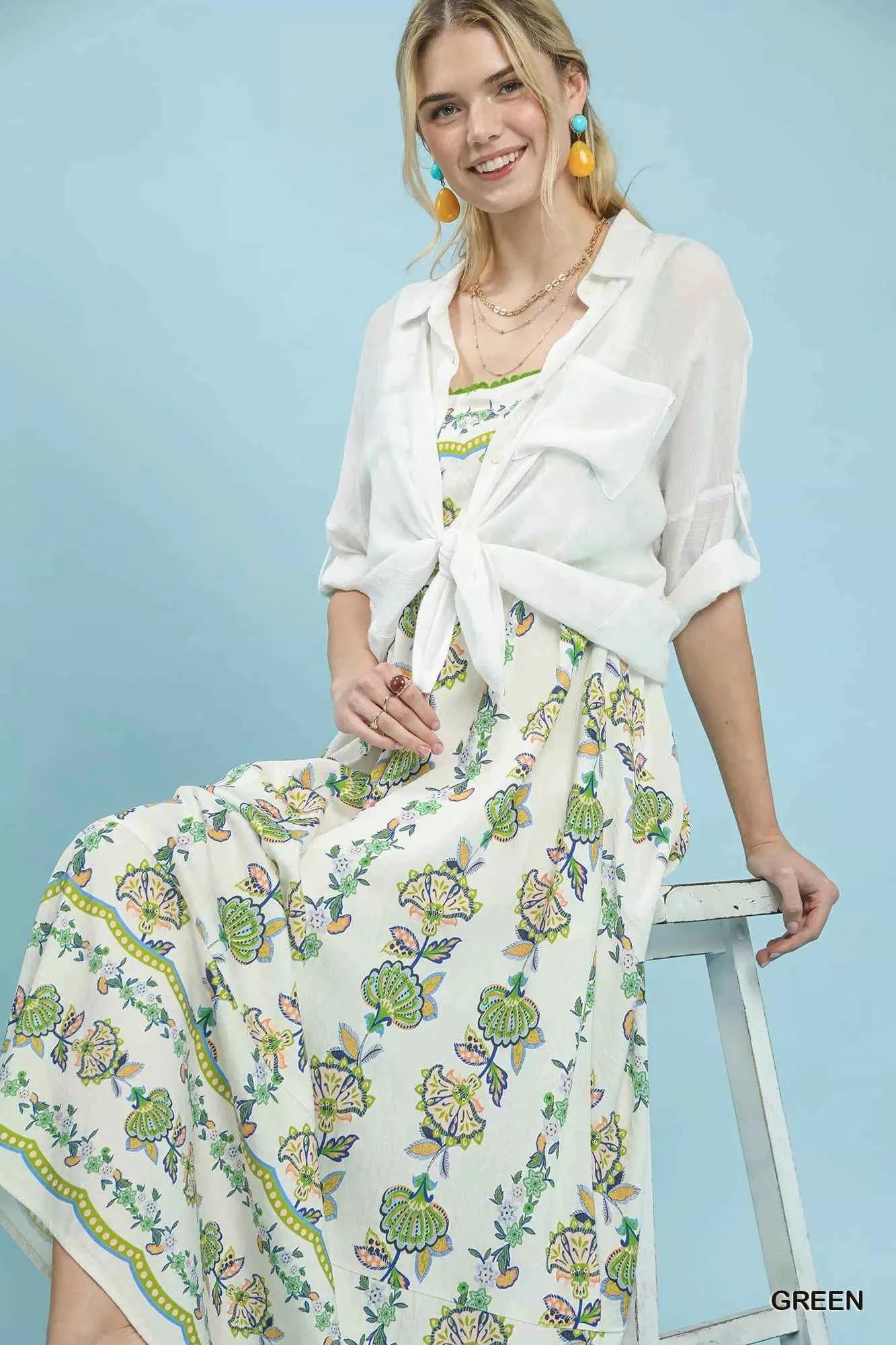 Umgee Floral Print Tiered Midi Dress 84c44ab4-621b-4e43-be0f-9e5791721396-Max-Origin