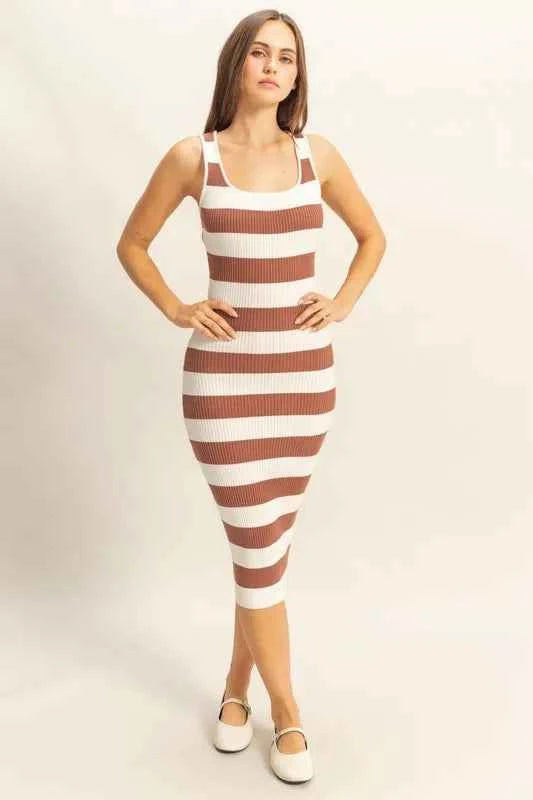 HYFVE Striped Scoop Neck Wide Strap Knit Dress 84d14460-7336-429a-bd6c-0149b23f8d4b-Max-Origin