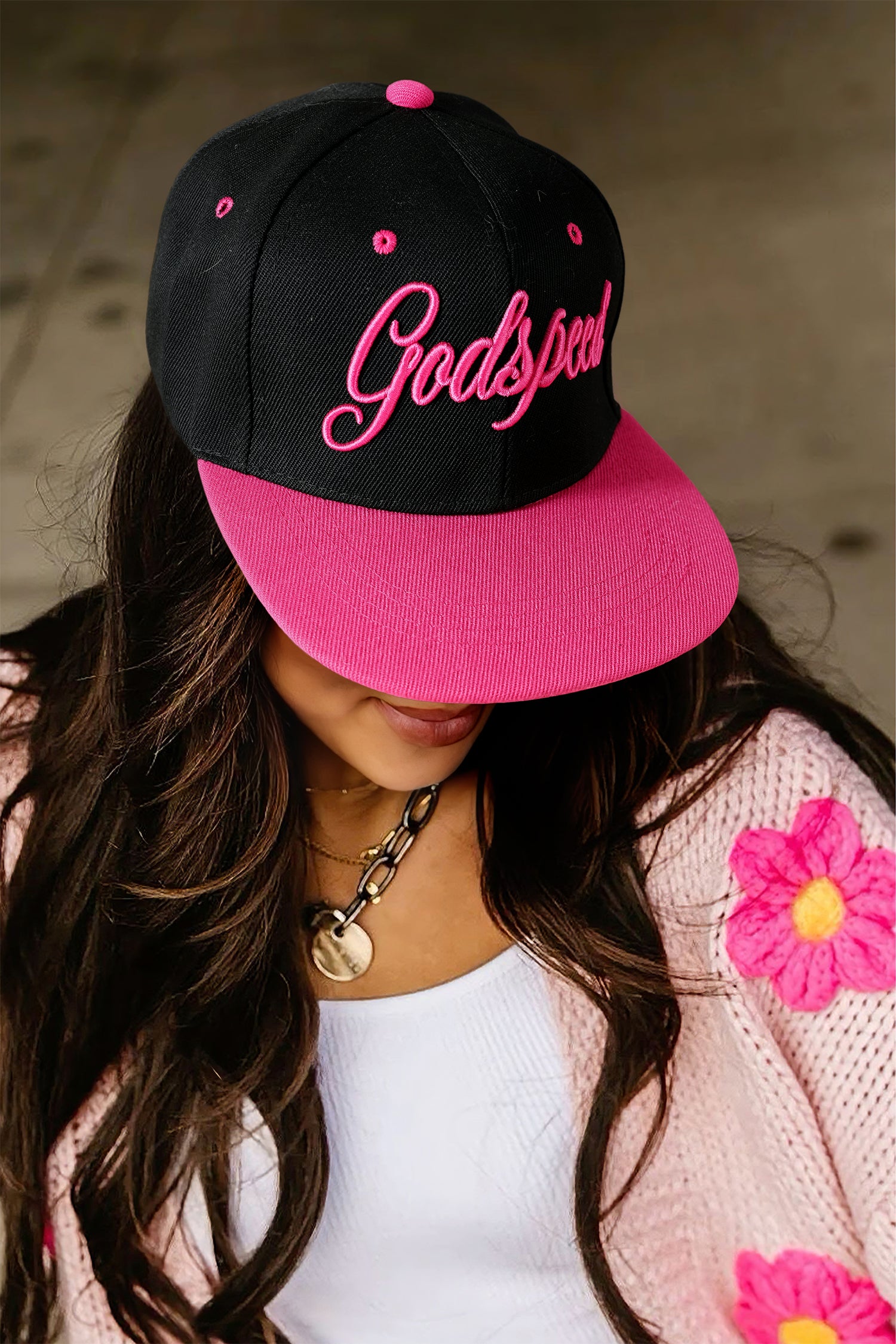 Rose Red Godspeed Letter Embroidered Color Block Cap 84d201ab1947f6a6