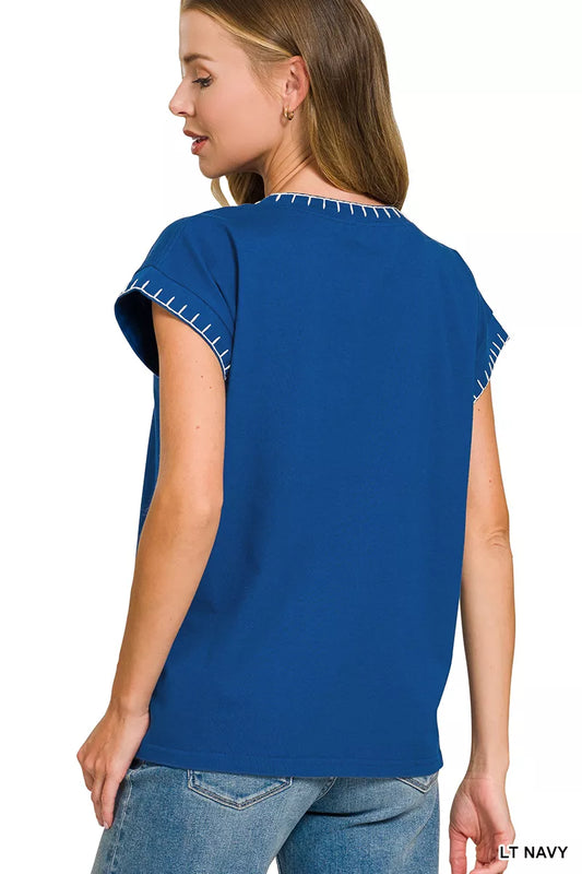Stitch Detailed Oversize Top 84d22666-c643-4d09-ac5f-28e1d3e0036c-Max-Origin