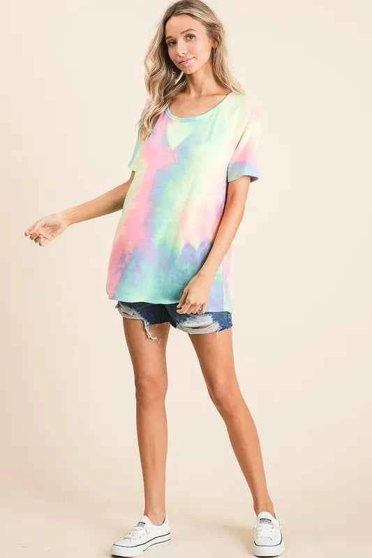 BiBi Tie Dye French Terry Print Top 84f15603dd914f92bc6ea9fd5058a90b-Max-Origin