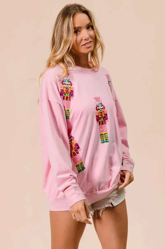 Sequin Nutcrackers Embroidery Christmas Sweatshirt 84f54dc6328e473ba993c960edb86e10-Max-Origin