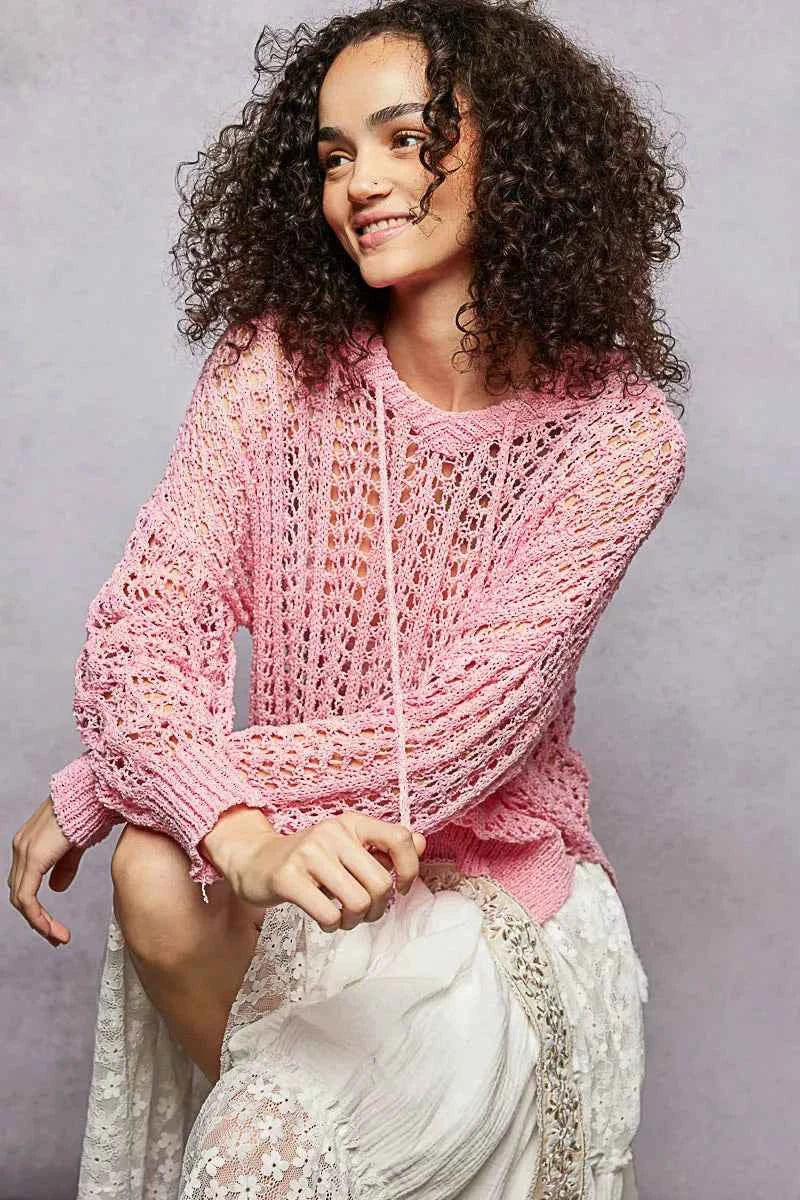 POL Openwork Round Neck High Low Knit Top 84fbc22a-7c5f-4afc-934e-32005ae50ed2-Max-Origin