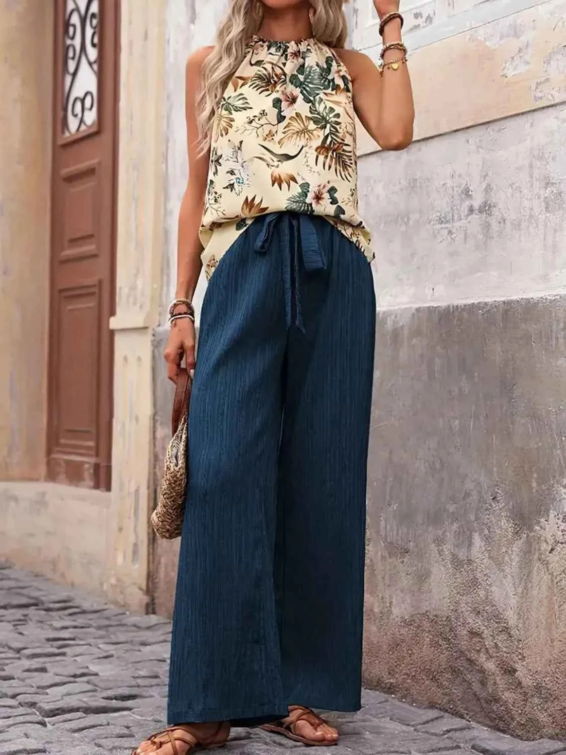 Printed Tank Top and Wide Leg Pants Set 85029f11-8947-4edf-ac2c-f26284733e88-Max-Origin