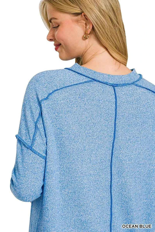 Full Size Melange Hacci Exposed Seam Hi-low Tee Plus Size 8521b2a2cde741d385e6d2b250421bc3-Max-Origin