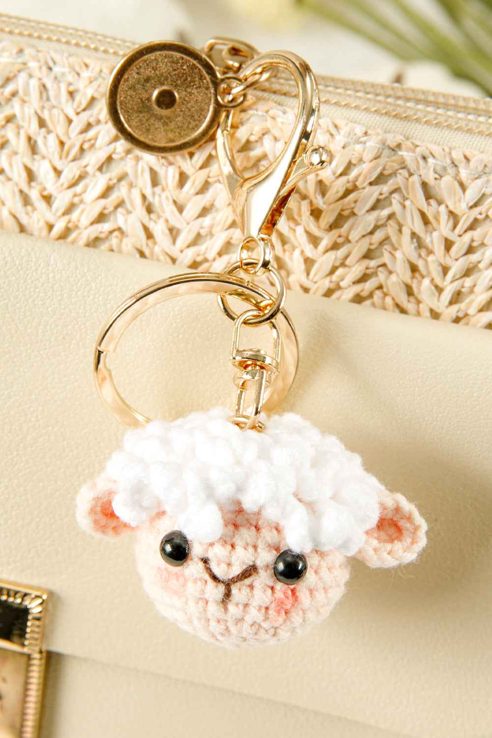 White Crochet Sheep Cute Keychain White ONE SIZE woolen yarn 8522c601b0d608fb