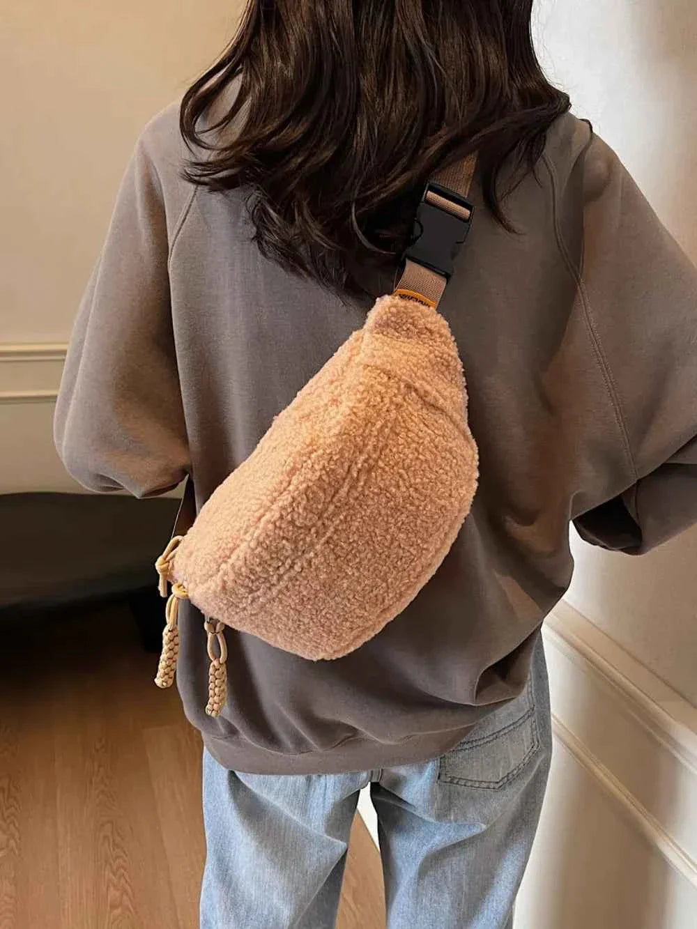 Sherpa Crossbody Bag with Adjustable Strap 85254b45-2212-4001-b448-3a575db80a8c-Max