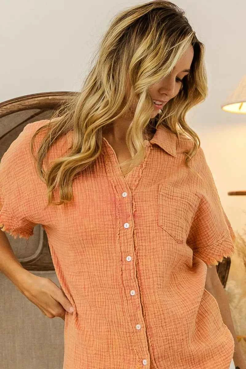 BiBi Mineral Washed Buttoned Up Shirt Top 8557c6ae91cf4f0e8a48f7f49fa22644-Max-Origin