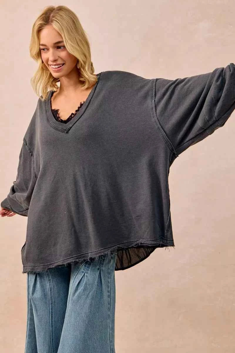 BiBi Mineral Washed French Terry Oversized Sweatshirt 855b6fd4cd4849f88f7cfe826cb6b6fc-Max-Origin