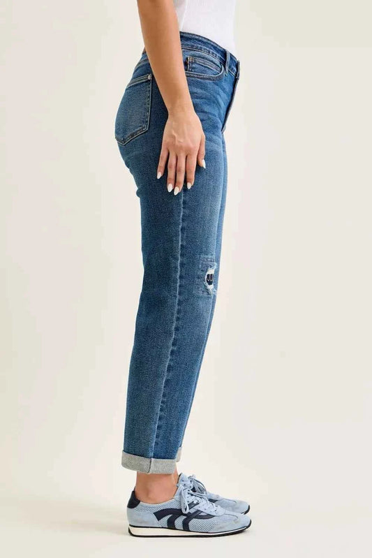 Judy Blue Mid Rise Boyfriend Embroidered Repair Patch Jeans 856ca2ce755b4ce2b4e49597044d13e7-Max-Origin