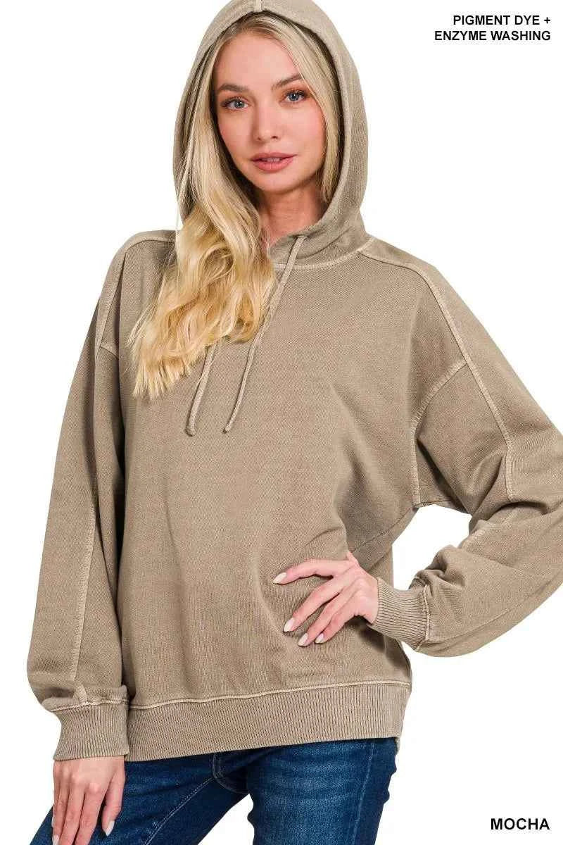 French Terry Pigment Dye & Enzyme Washing Hoodie 856ff8a1115943f88ff8f4e2c4d8b8dd-Max-Origin