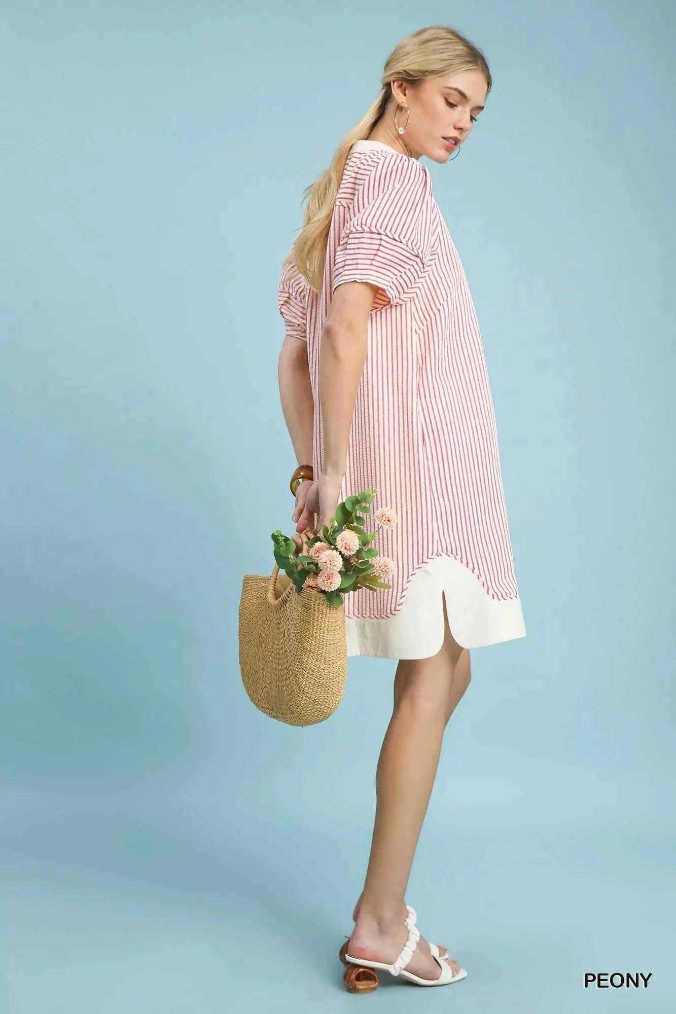 Umgee Pinstripe Shift Dress with Contrast Trim 857253b4-8221-42d1-9fc5-49b73d7cbb9e-Max-Origin