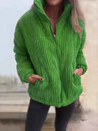 Full Size Zip Up Turtleneck Long Sleeve Winter Coat Plus Size Green 857b98967f8a4365b9d354b837d6e976-Max-Origin