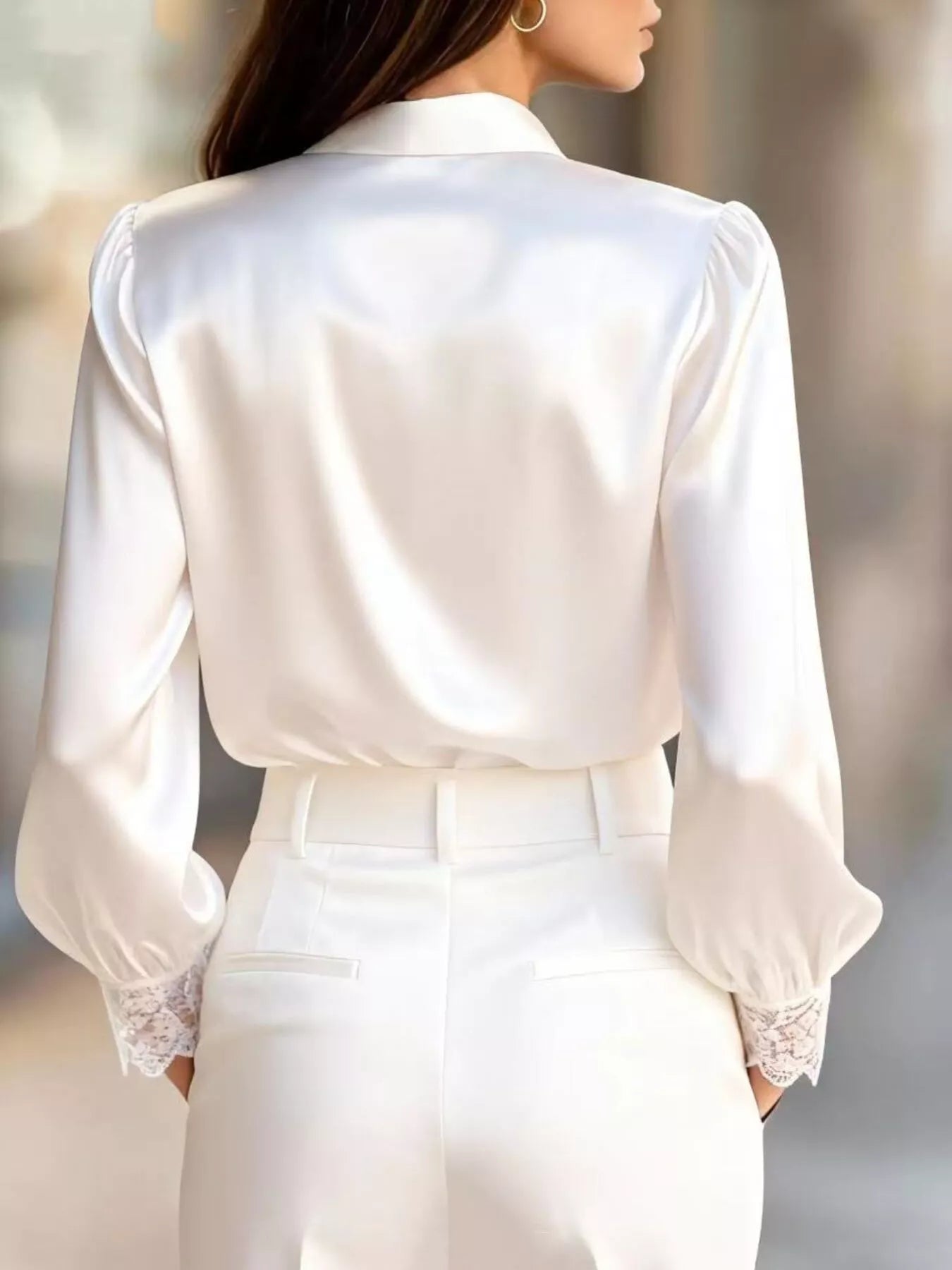 Lace Detail Long Sleeve Shirt 85980248624940f2a96a6302fa2854a6-Max-Origin