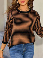 Striped Round Neck Sweater 85ba43d1-bb66-492c-ae85-1be23e8be86d-Max-Origin