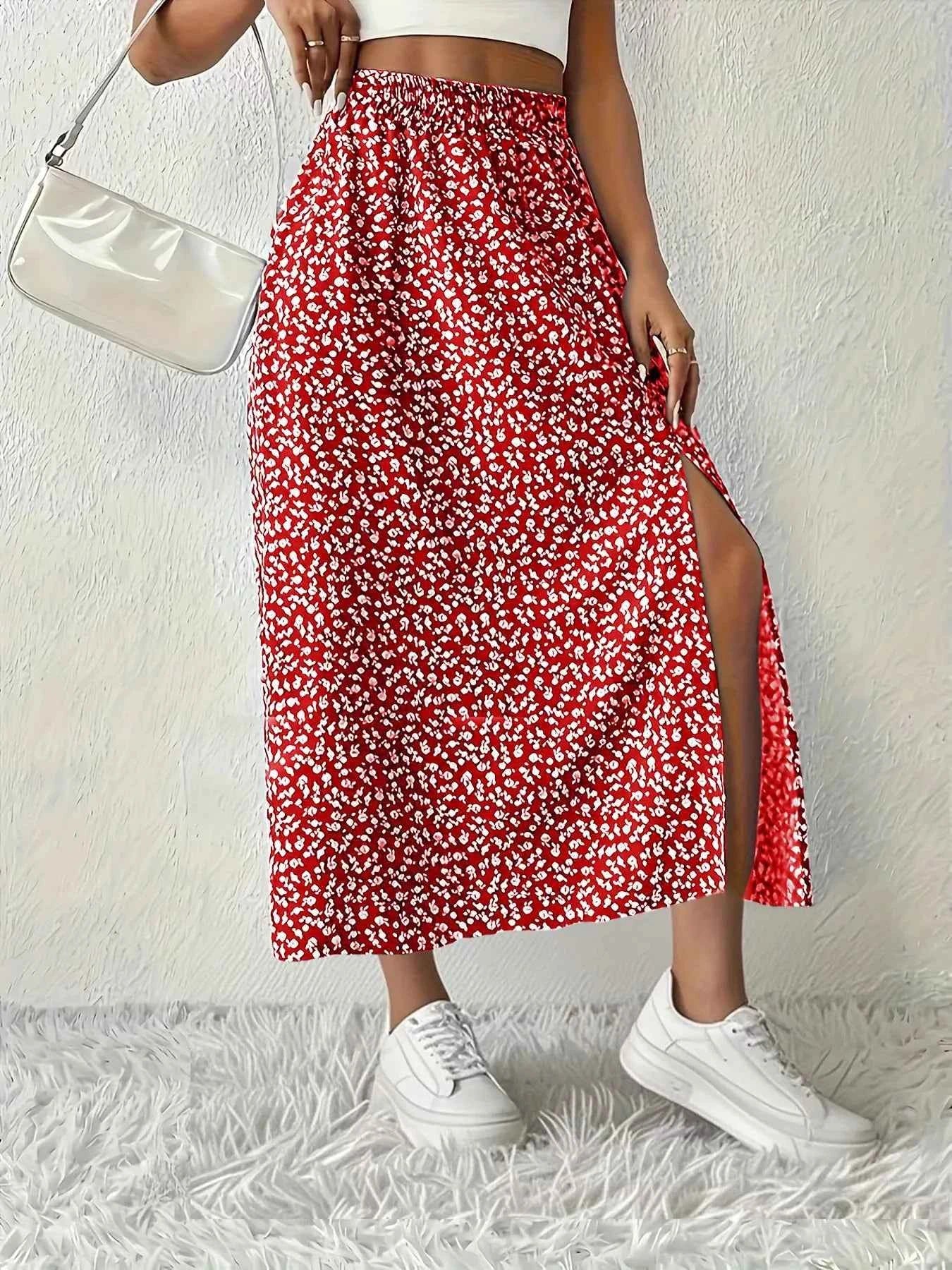 Slit Printed Skirt 85bac7c4-3093-4a57-b677-729f91e715f6-Max-Origin