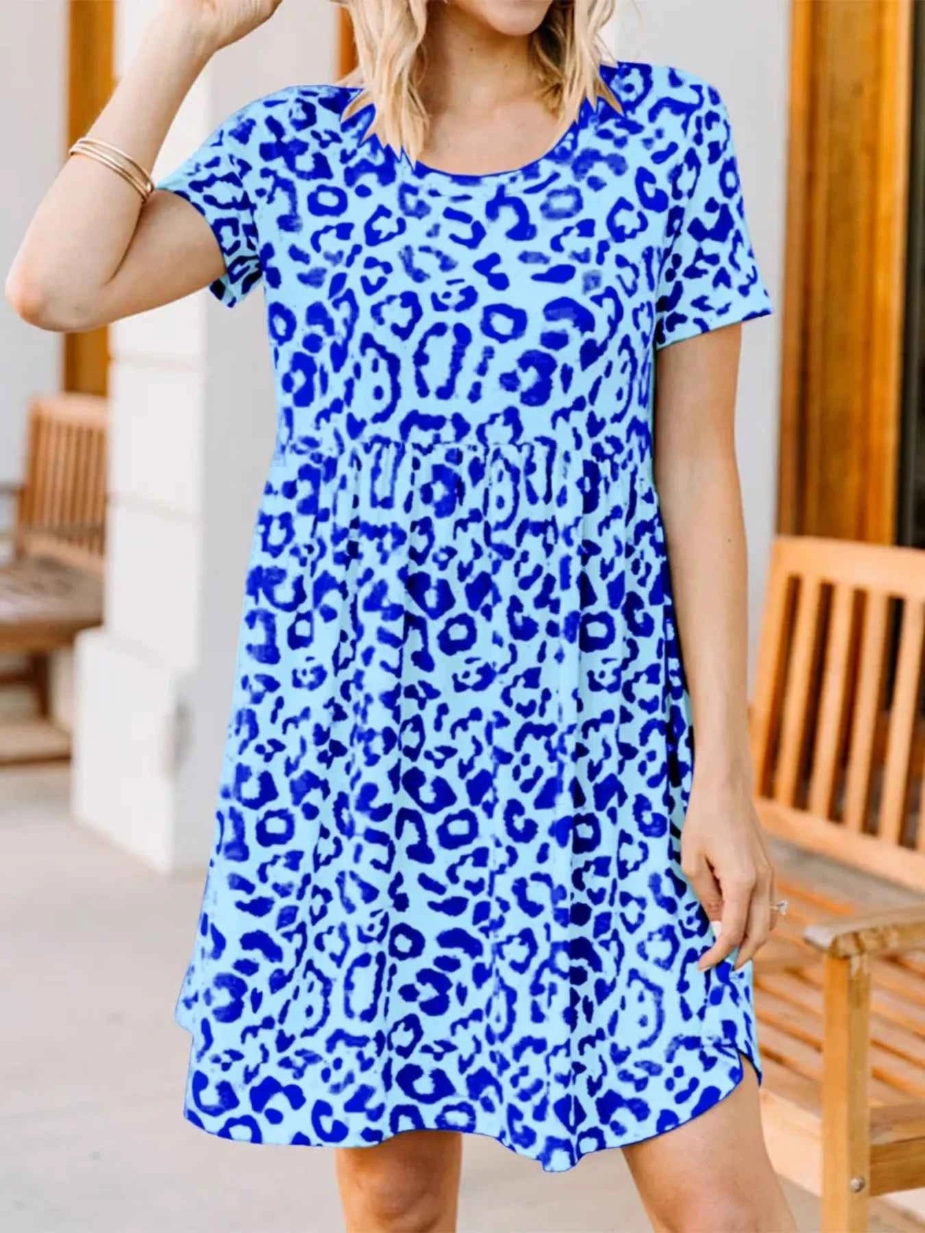 Leopard Print Short Sleeve Casual Dress 85d03ae0-023f-435f-a560-d1721e058330-Max-Origin