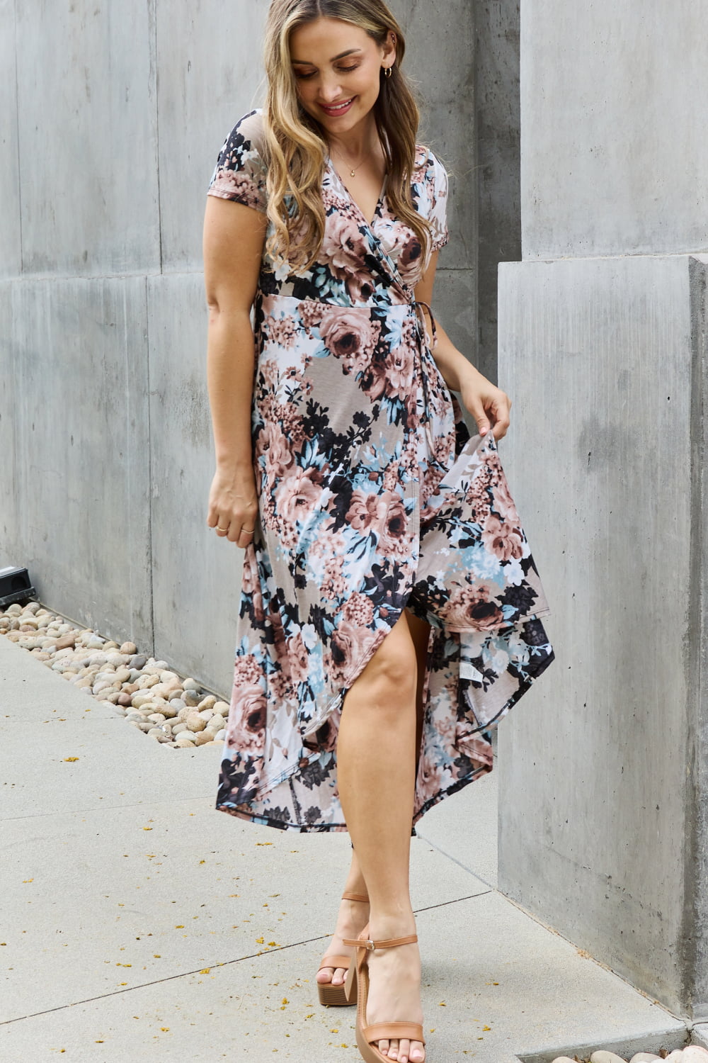 Heimish Give Me Roses Full Size Floral Maxi Wrap Dress 85d7dc32ade74115a4e8e01f0edc2126-Max